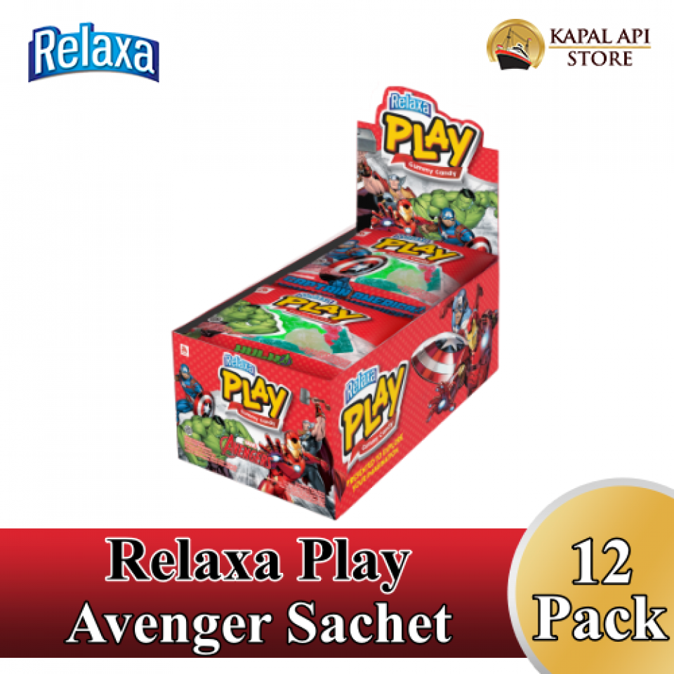 Relaxa Play Mix Avenger Spiderman Sachet 12 X 10 Gr Kapal Api Store