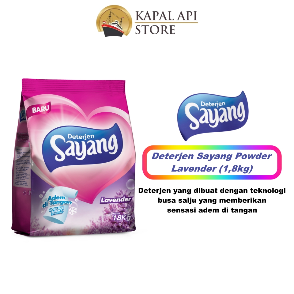 Sayang Lavender Powder Detergent 1800GR Kapal Api Store Official E