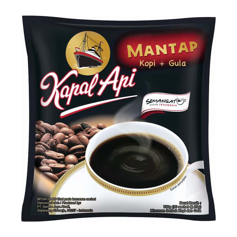 Kapal Api kopi Gula Rasa Mantap Bag (Isi 30 Sachet @25 Gram) | Kapal